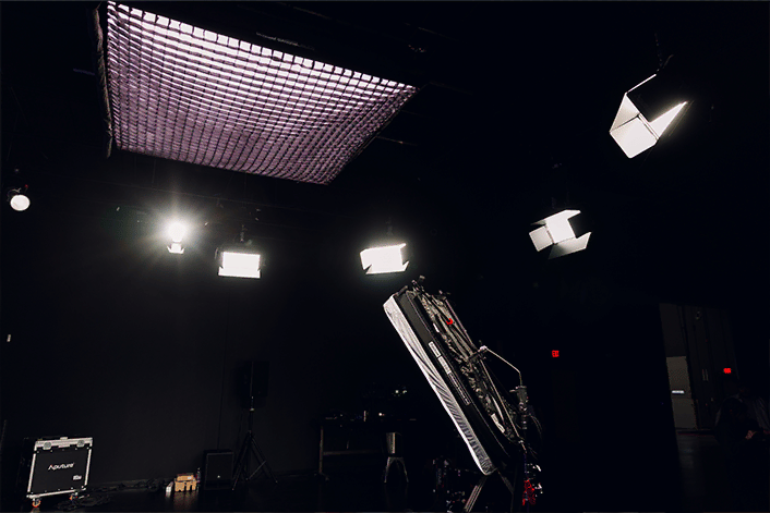 Forge virtual Studios LED lighting grid in Studio B