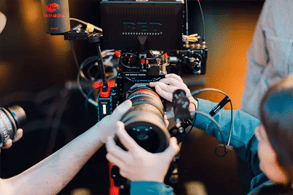 Camera tracking on virtual production set at Forge Virtual Studios
