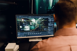 Real-time rendering on virtual production LED wall at Forge Virtual Studios
